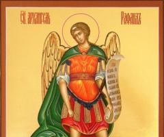 Архангел рафаил в православии Икона архангел рафаил в чем помогает